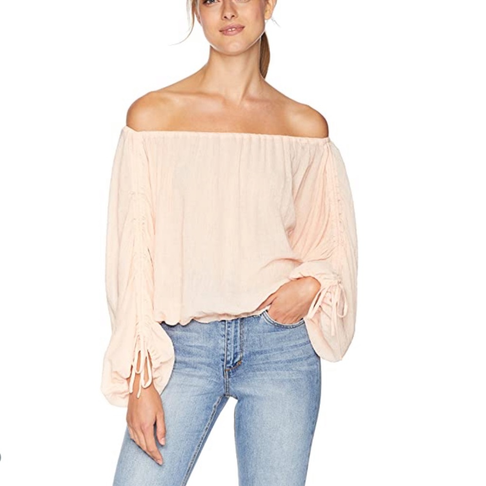 Joie Elazara Off The Shoulder Top Summer Pink L